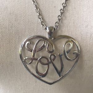 Silver Love Heart Necklace